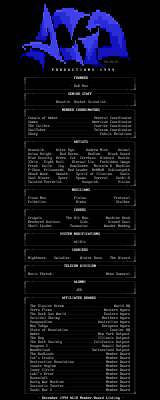 December 1994 Member/Board Listing by RaD Man