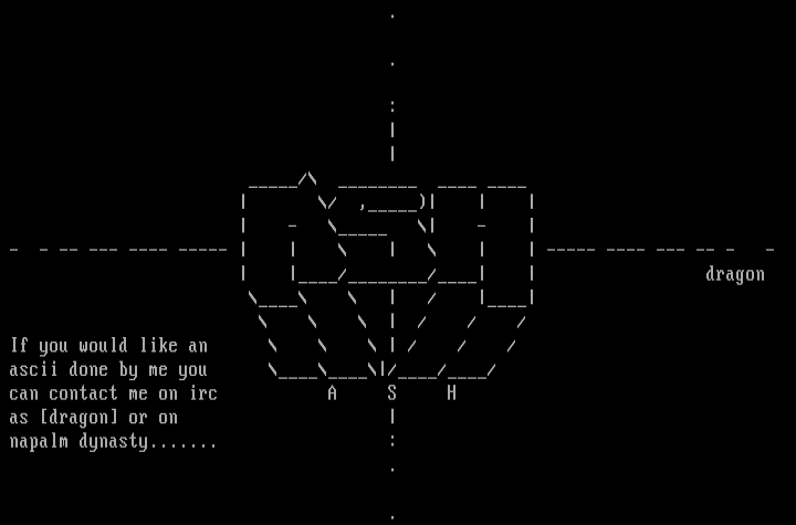ash ascii logo.. by dragon