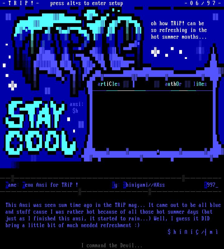 Menu Ansi for TRiP ! by Shinigami