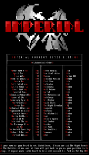 Imperial May Site List by TMP/Six Pack/TNP