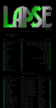 Lapse Member Listing July 1994 by Delirium Tremens