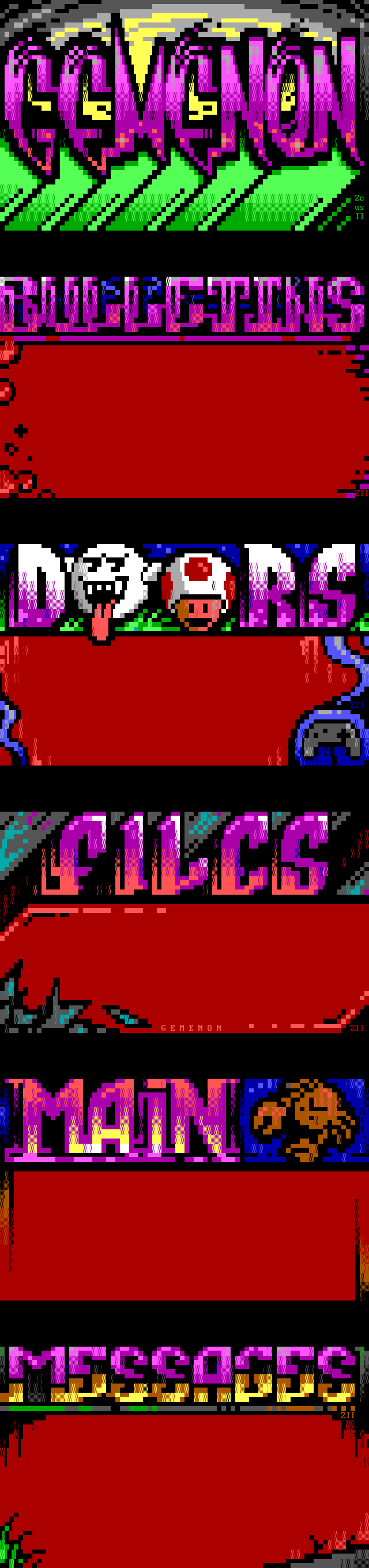 Gemenon BBS (menus) by Zeus II