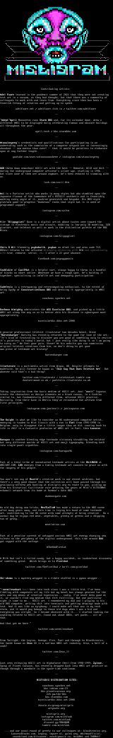MIST0722 list of contributors by Cthulu and CoaXCable