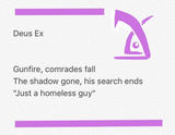 #GamingHaikus 12 - Deux Ex by Bhaal_Spawn