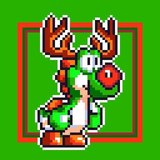 Santa Yoshi by Pixel_Fart