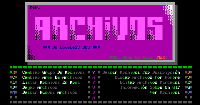 LoveLess Files Menu by Xose