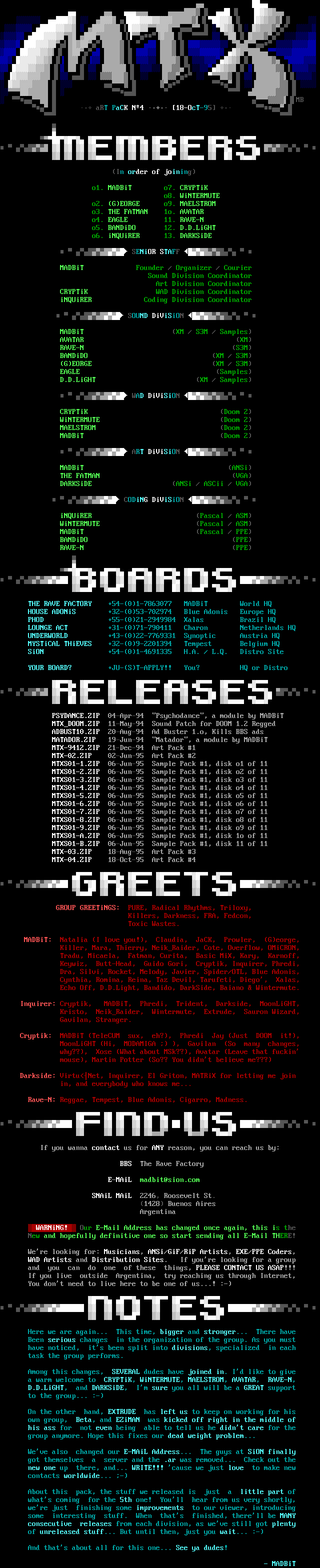 MATRiX Info File