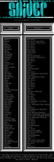SHIVER 10/94 Member List by The Guardian