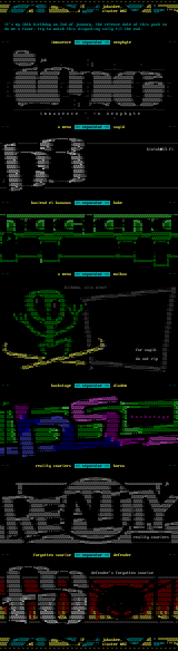 a colly made of ascii characters by jab