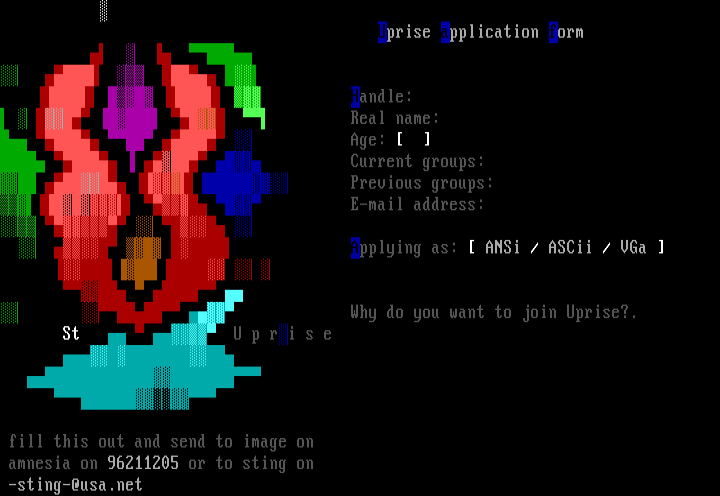 application.. by uprise / sting